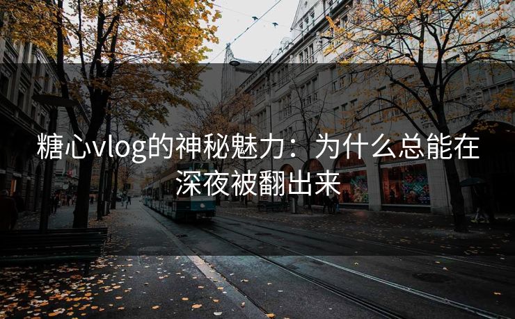 糖心vlog的神秘魅力：为什么总能在深夜被翻出来