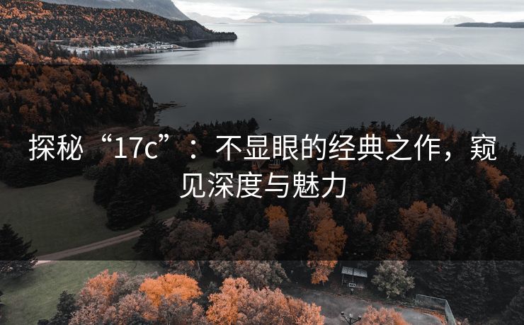 探秘“17c”：不显眼的经典之作，窥见深度与魅力